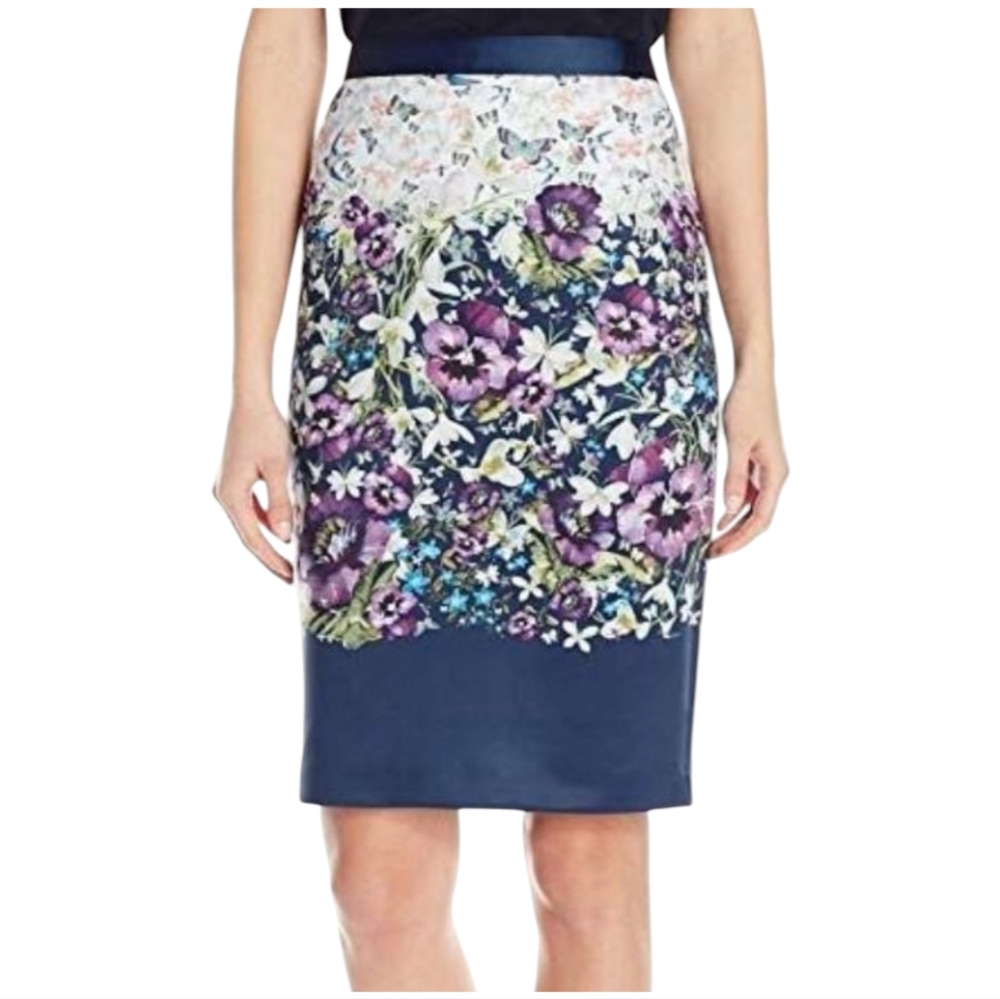 Ted Baker Carpi entangled enchantment pencil skirt TB size 2, US size 4/6